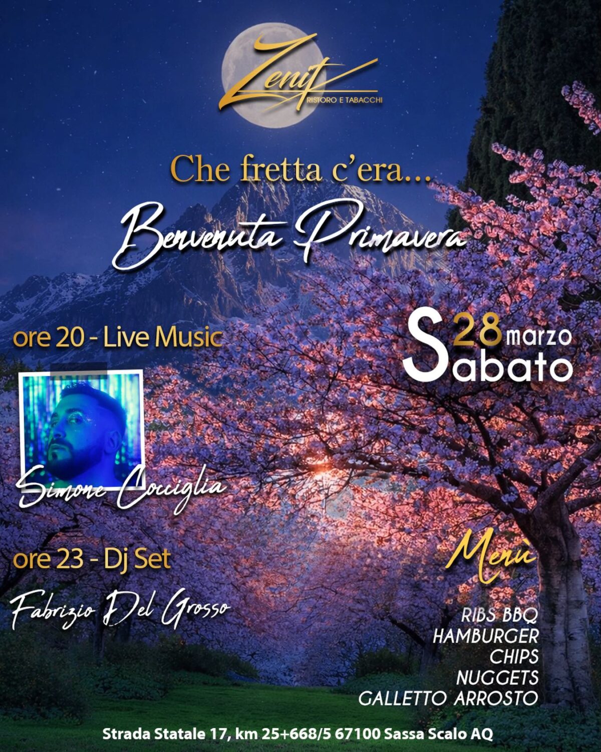 Evento del 28 Marzo, benvenuta primavera zenit Sassa Scalo L'Aquila